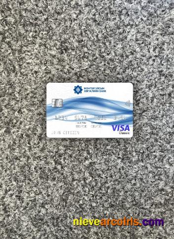 Mongolia Development bank visa classic card photolook